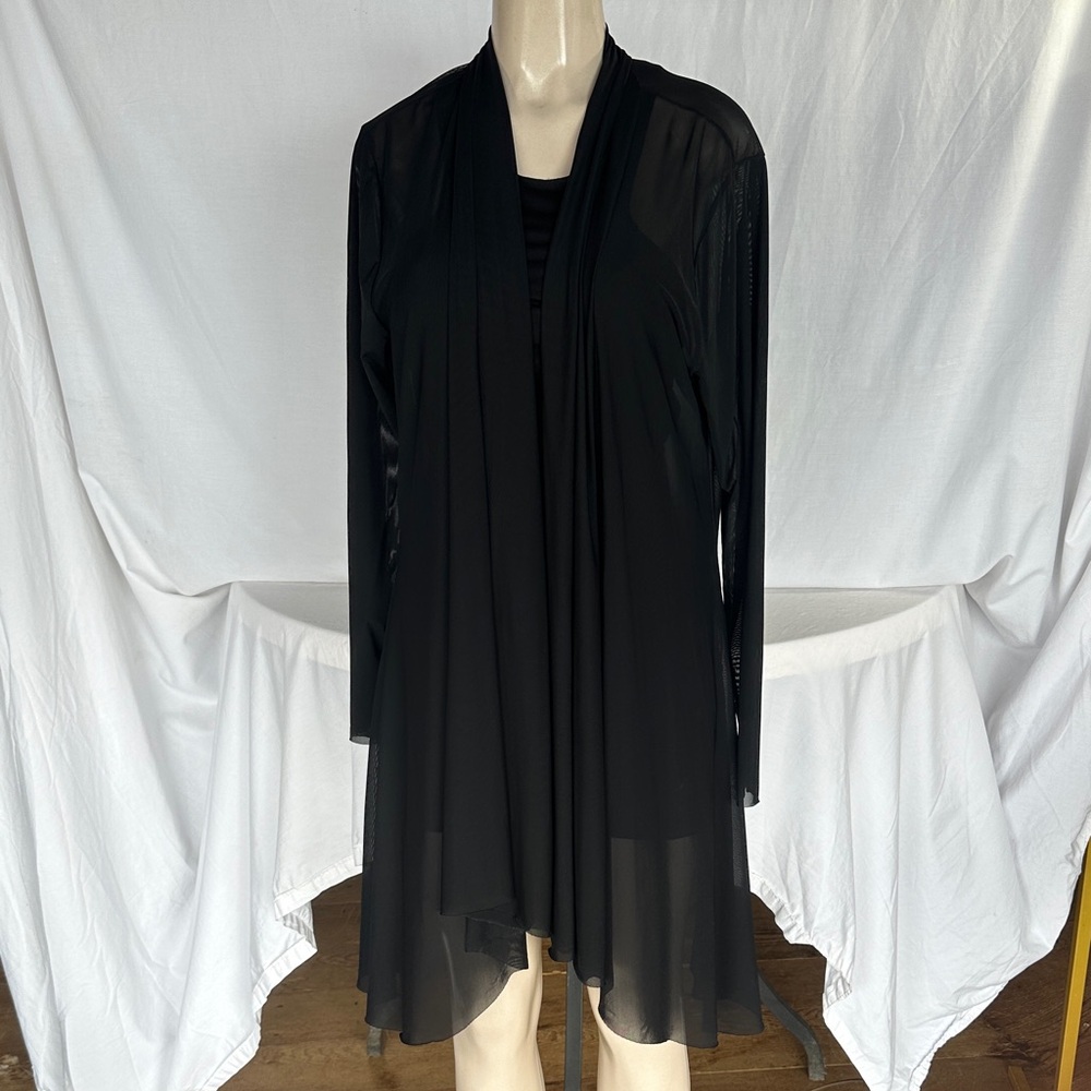 Elegant Black Long Sleeve Cardigan